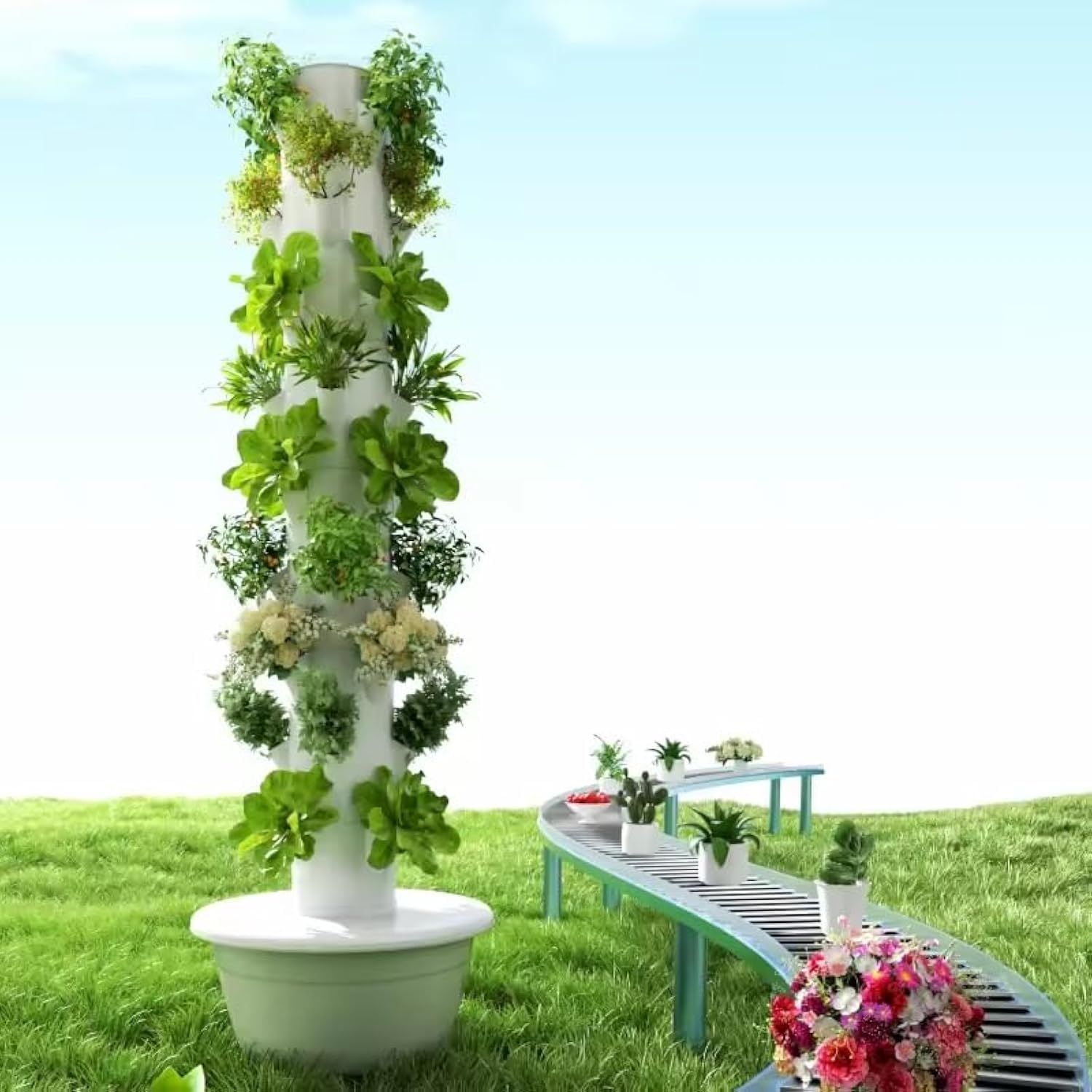 Agriculture Vertical Farming - Dikey Hidroponik Yetiştirme Kulesi Aeroponik Kule