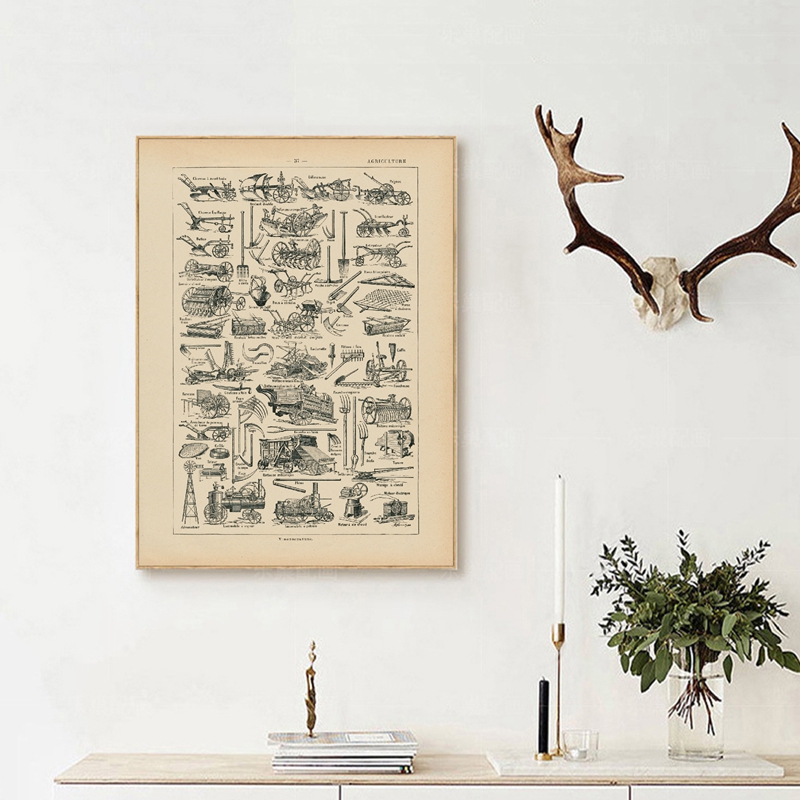 Tarım ekipmanları tarım araçla - Agriculture Farming Poster incelemesi ve fiyatı